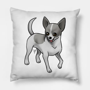 Dog - Chihuahua - Short Haired - Black and White Pillow