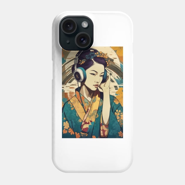 Asian American AAPI Asian Woman Music Lover Phone Case by Unboxed Mind of J.A.Y LLC 