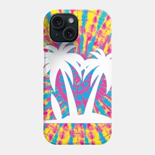 Tie-dye Palm Trees with Surfboard Phone Case