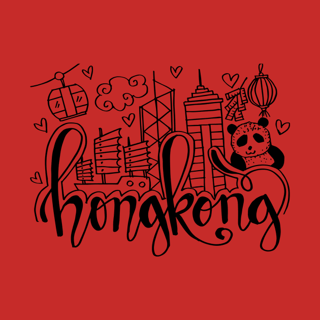 Hand Drawn Symbols Of Hong kong by Handini _Atmodiwiryo