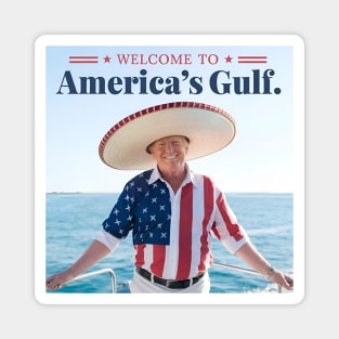 Trump America's Gulf Mexico President Trump Sombrero Magnet