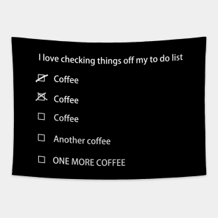 Coffee to do list Tapestry