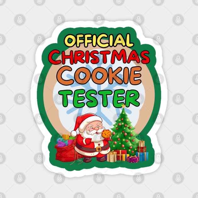 New cute Christmas Holiday Season Santa cookie tester Magnet by Shean Fritts 