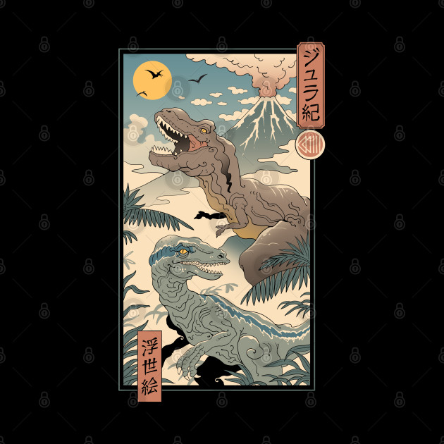 Jurassic Ukiyo-e 2 - Dinosaur - Phone Case