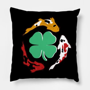 koi fish retro st patricks day tee Pillow