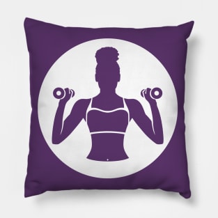 Weight lifting for women stickers Pillow