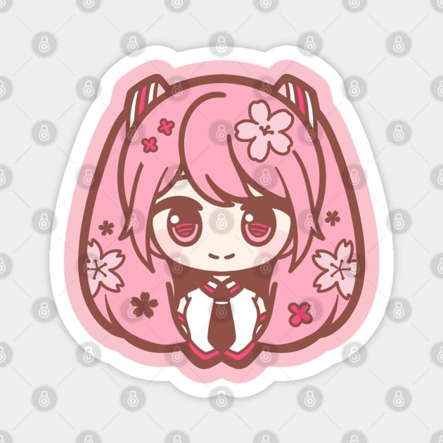 sakura miku Magnet by mushopea