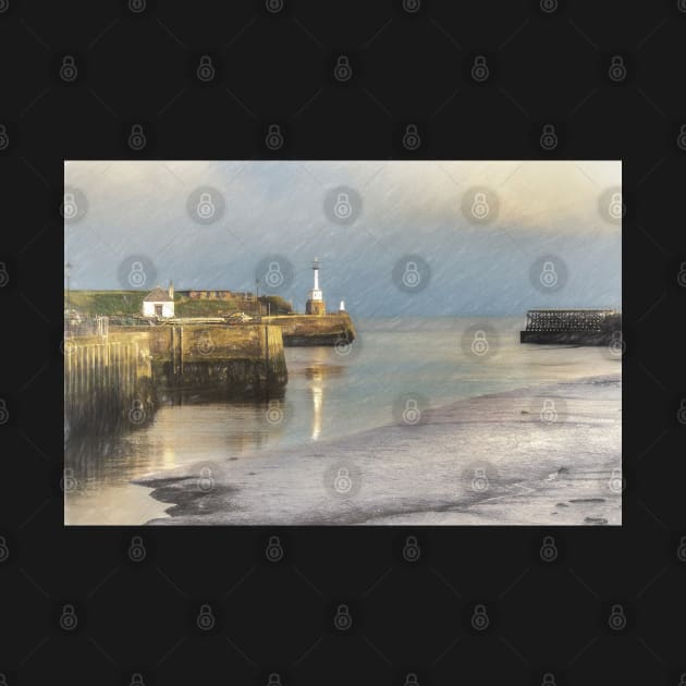 Maryport Harbour Entrance At Low Tide by IanWL