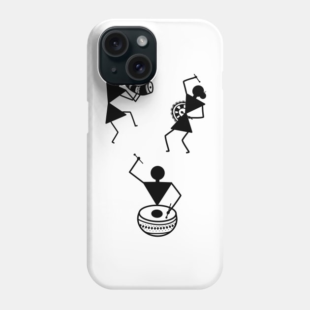 Warli Art musicians Phone Case by HariniArts