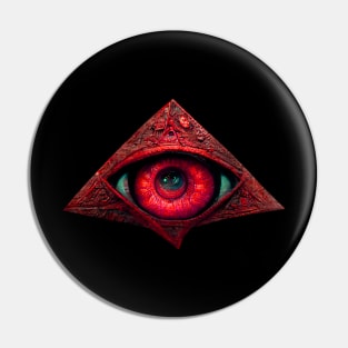 The masonic allseing eye - red Pin