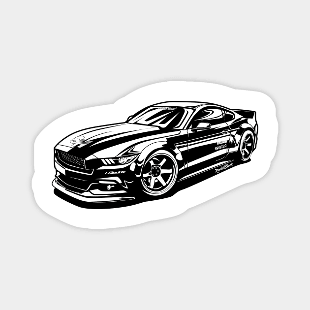 Mustang shelby gt 2015 Magnet by ASAKDESIGNS