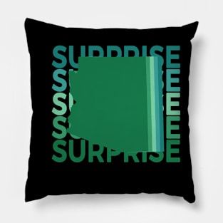 Surprise Arizona Green Repeat Pillow