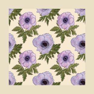 Anemone flower pattern T-Shirt