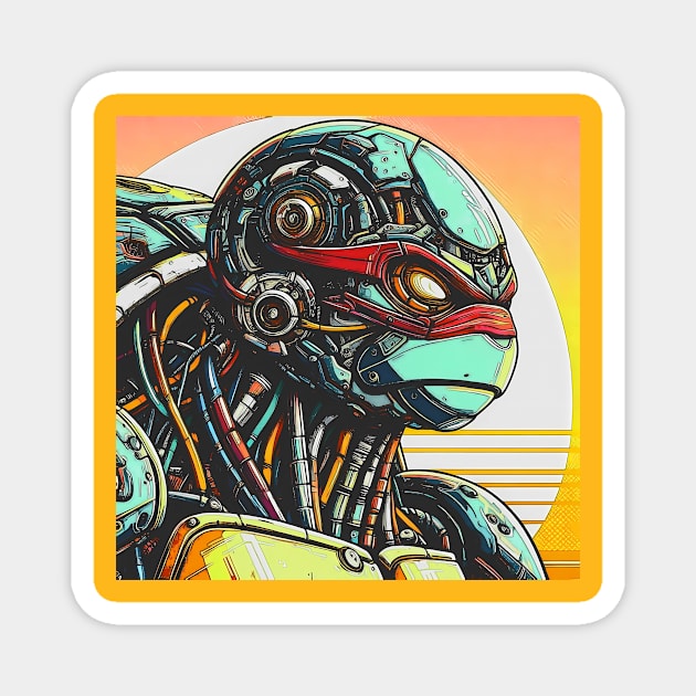 Cyborg Turtle Magnet by Cyber Prints