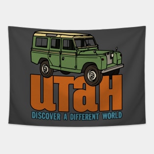 Vintage Utah Off Road Tapestry