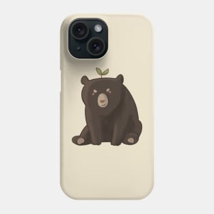 Cute black bear illustration Phone Case