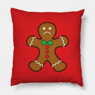 Sad Gingerbread Man Pillow