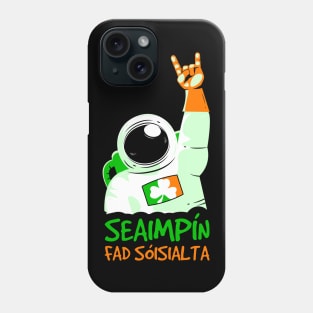 Irish Social Distancing Champ Astronaut Irish Language Fan Phone Case