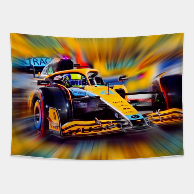 Lando Racing 2022 Tapestry by DeVerviers