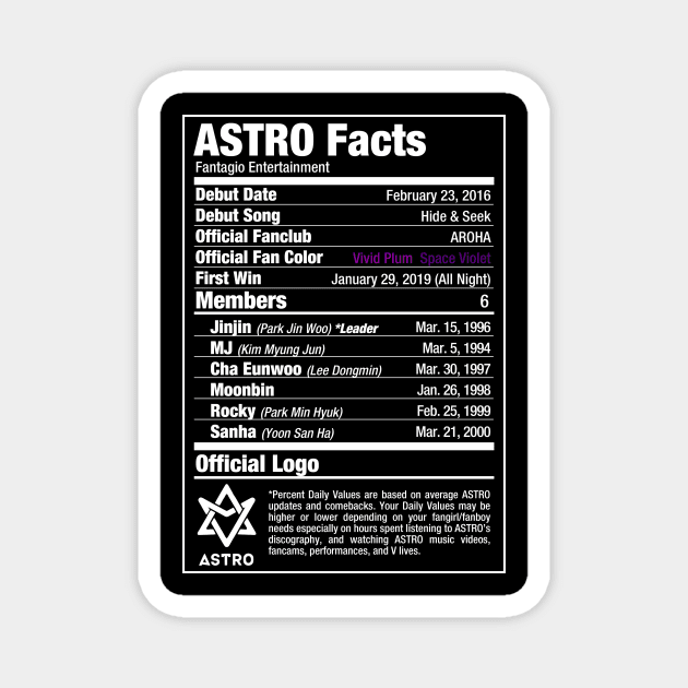 ASTRO Nutritional Facts 2 Magnet by skeletonvenus