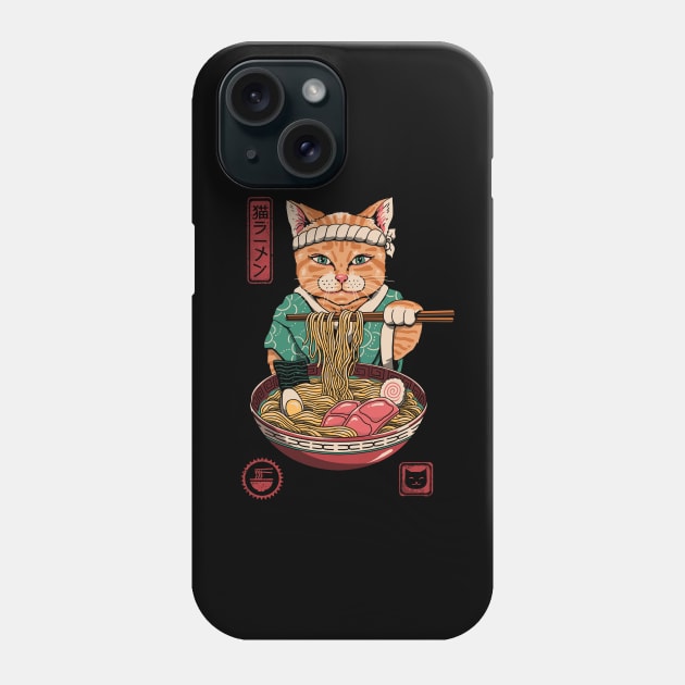 Neko Ramen Phone Case by Vincent Trinidad Art