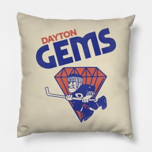 Defunct Dayton Gems Hockey Pillow