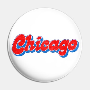 Chicago Cubs  // Retro Colors Faded Style Design Pin