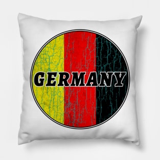 DEUTSCHLAND GERMANY FLAG DISTRESSED FLAG LOGO Pillow