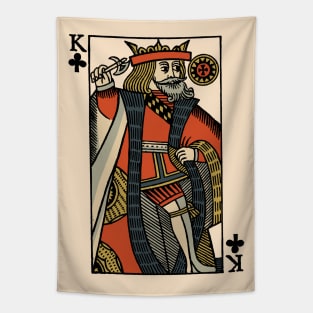 Original Standard Character of Playing Card King of Clubs Tapestry