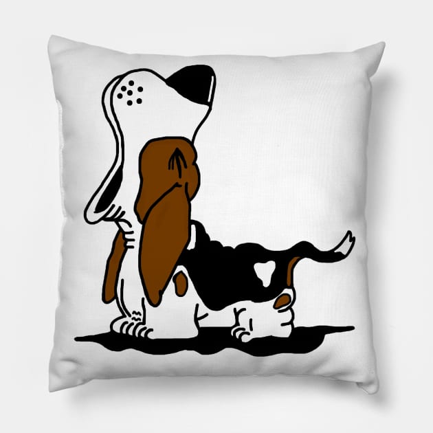 Howling Basset Hound Pillow by imphavok