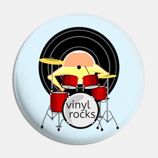 Vinyl Rocks Pin