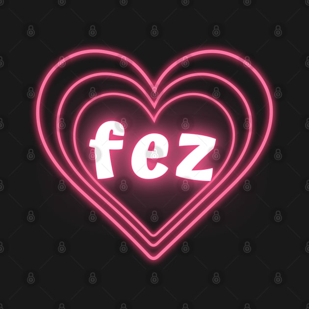 fez neon heart by little-axii