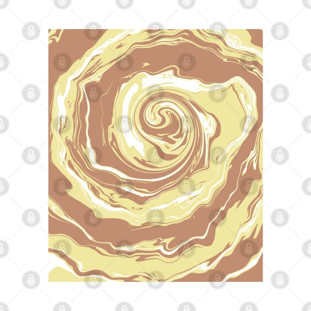 Bright Boho Liquid Swirls Retro Pattern by Jennggaa