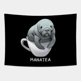 Funny manatee, Manatea pun Tapestry