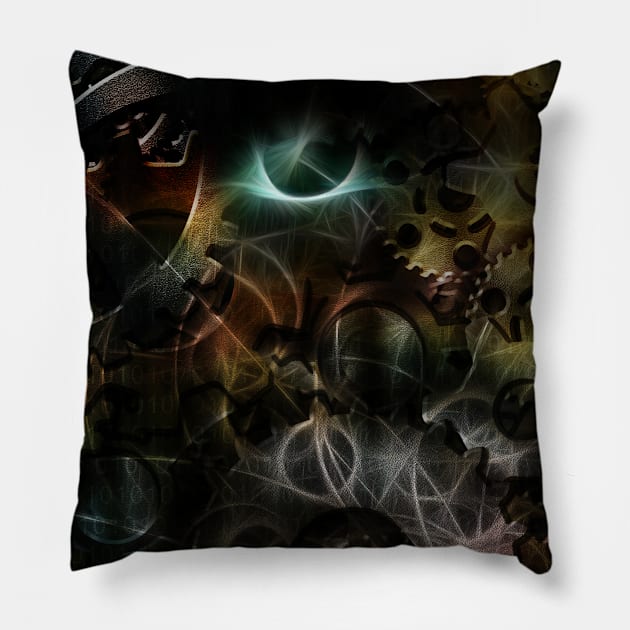 Machine binary abstract Pillow by rolffimages