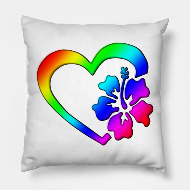 Hawaii heart Pillow by davidfeci