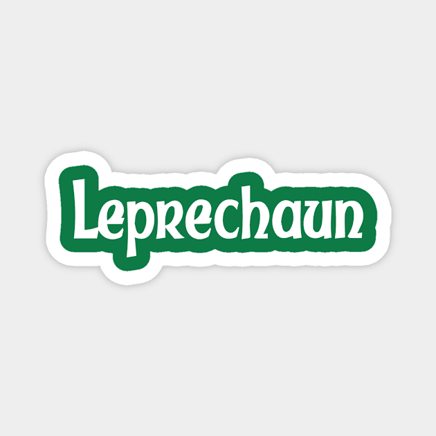 Leprechaun Typograhic Design Magnet by petersarkozi82@gmail.com