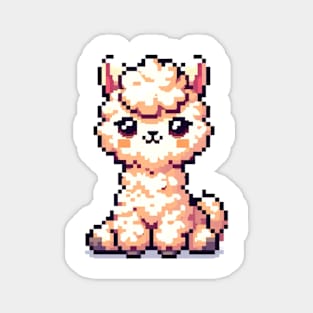 Cute Alpaca Pixel Art Magnet