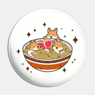 Corgi Ramen Life Pin