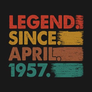 66 Years Old Gifts Legend Since April 1957 66th Birthday T-Shirt