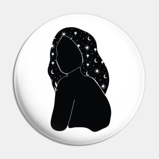 Witchy Woman Black Pin