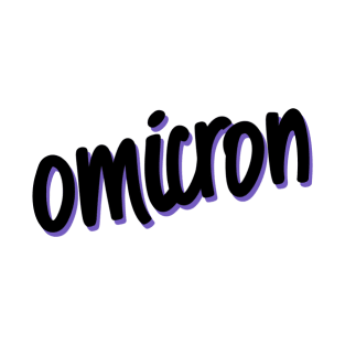 Greek Alphabet: omicron (black-purple) T-Shirt