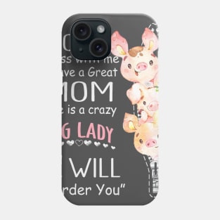 Funny Pig mommy. Phone Case