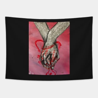 Red String of Fate 2 Tapestry