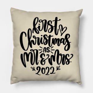 First Christmas as Mr. and Mrs. 2022 Pillow