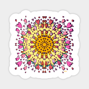 Heartsplosion - A beautiful explosion of hearts filled with love Magnet