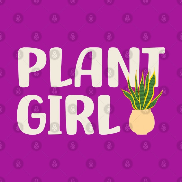 Plant Girl Snake Plant by Whimsical Frank