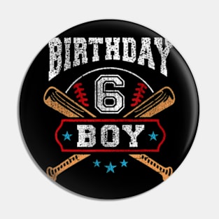 Kids 6 Years Old Boy 6Th Birthday Pin