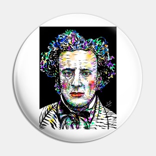 JOHN EVERETT MILLAIS watercolor and ink portrait Pin