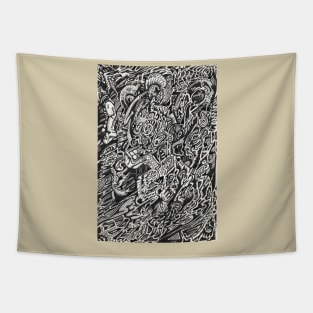 Enter! The Microdot Man Tapestry